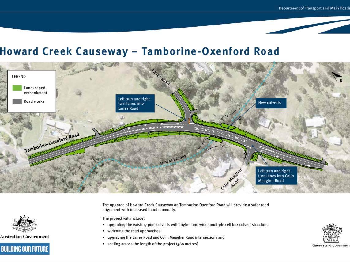 Howards Creek Bridge Upgrade (Tamborine Oxenford Road.)